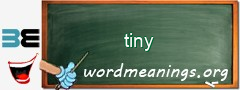 WordMeaning blackboard for tiny